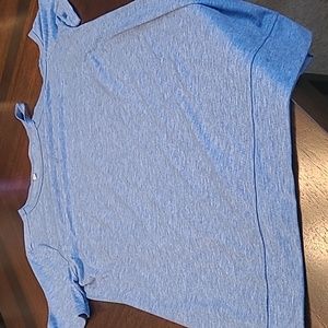 One open shoulder long tshirt top